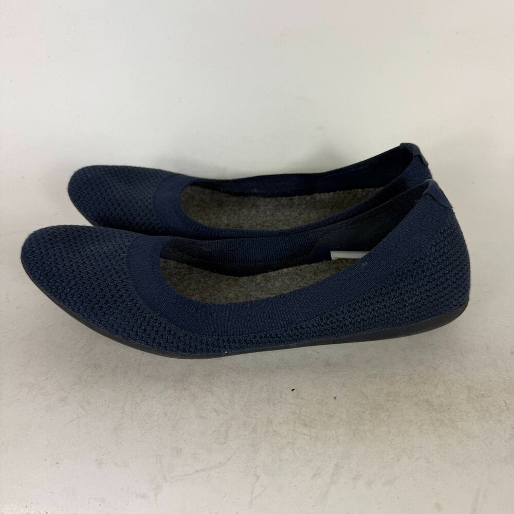 Allbirds Tree Breezers Ballet Flats Women's 8.5 Navy Blue Knit Slip-On Comfort - Picture 5 of 10
